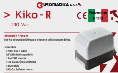 KIKO-R 600 kg – snažan motor za klizna vrata u iznimno kompaktnom kućištu